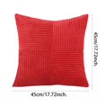 thumbnail image 2 of 18x18 Inch Corduroy Throw Pillow Covers Decorative Cushion Cases Soft Textured Farmhouse Boho Pillow Shams for Sofa Couch Living Room Bedroom Home Decor Modern Nordic Style, 2 of 4