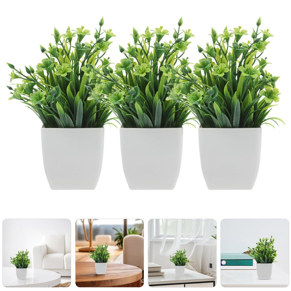 12 pcs  Artificial Greenery Farmhouse Realistic Faux Plants Indoor Decoration Artificial Plants in Pots Fake Green Plants for Living Room Office