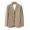Khaki, variant on Men's Casual Three-Button Stripe Lined Cotton Twill Suit Jacket Army Green