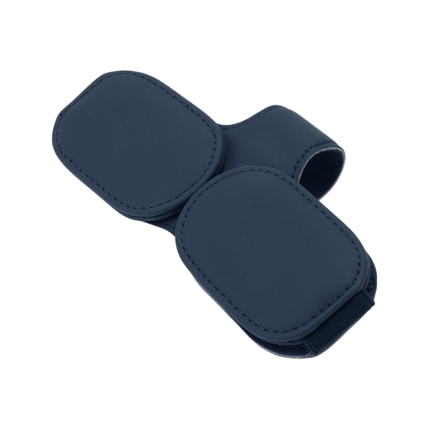 Clip para gafas de sol en el parasol del coche Unique Bargains, soporte magnético de cuero PU azul