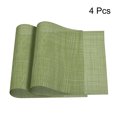 thumbnail image 3 of Unique Bargains Napperons 450x300mm Lot de 4 PVC Lavables Tissés Vert Gazon, 3 of 6