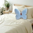 thumbnail image 4 of Butterfly Throw Pillow, Pink Velvet Glitter Stuffed Cushion, Soft Decorative Animal Pillow for Couch, Living Room, Bed - Spring Home Decor, Plush Butterfly Shaped Pillow, 4 of 4