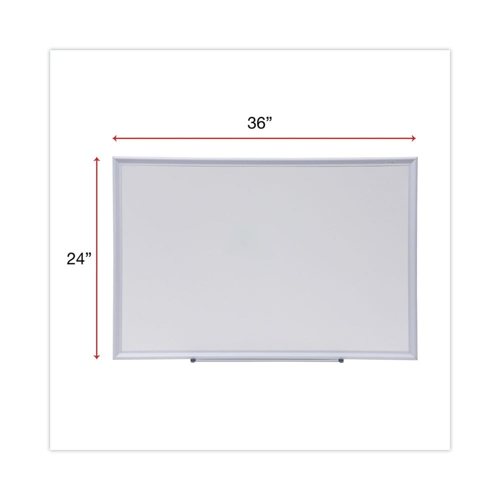 Universal Dry Erase Board, Melamine, 36 x 24, Aluminum Frame -UNV44624