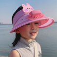 thumbnail image 4 of 's Wide Brim Hat With Fan Portable Able Sun Hat For Kids Boy Girl, 4 of 5