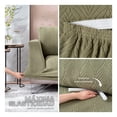 thumbnail image 2 of Protector de Sala 3 Pzas Elástico Antideslizante, Real Textil (Verde Olivo, CH/M/G), 2 of 7