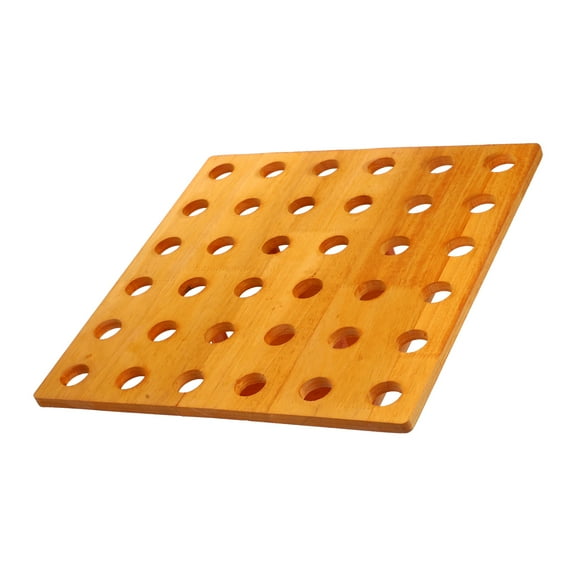 IFANLANDOR Wood Cone Stand Orange Display Restaurant 1Set 13.1X13.1X3.5In