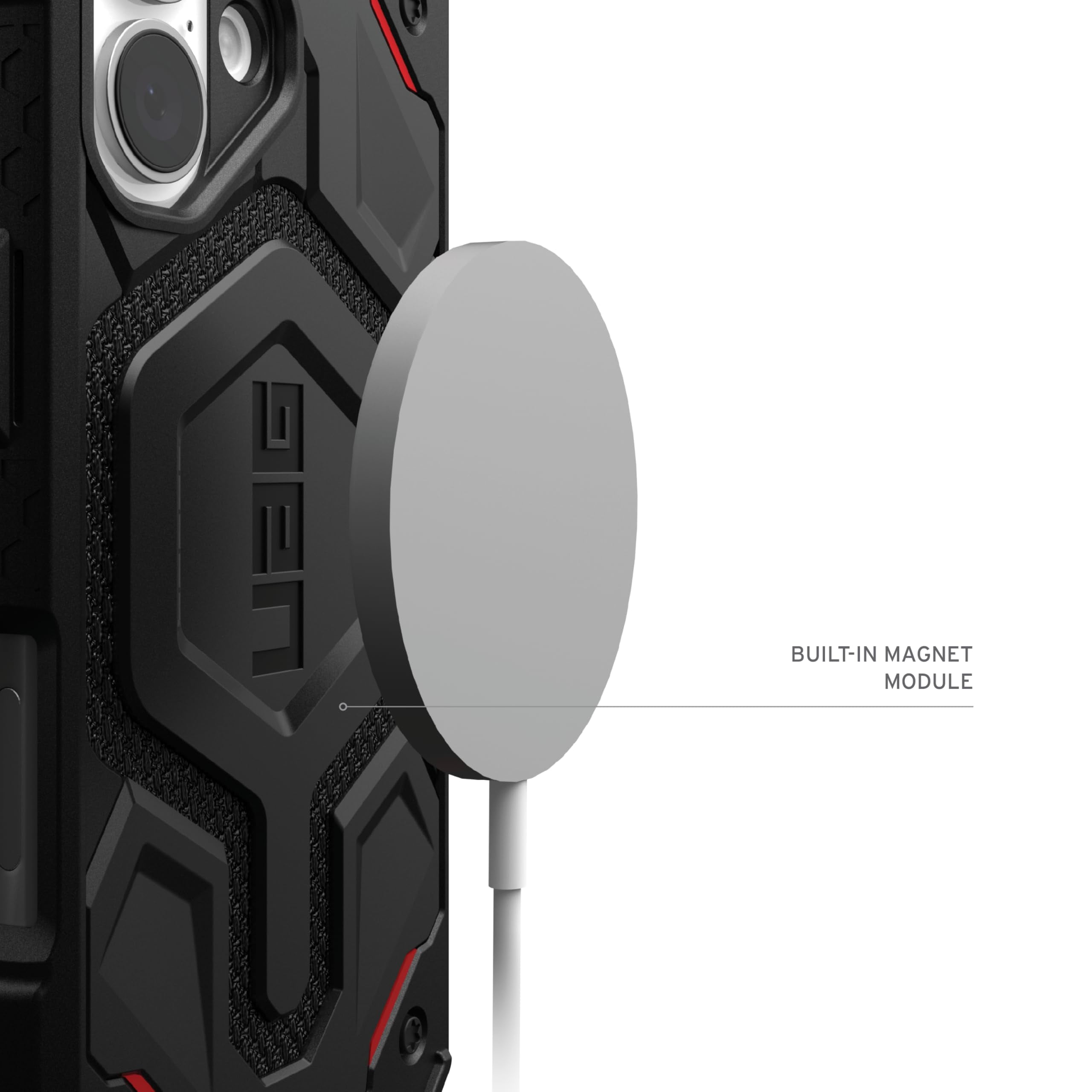 UAG iPhone 16 Case 6.1" Monarch Pro - Compatible with MagSafe Charging Rugged Heavy Duty Shockproof Anti-Slip Military Grade Protective Cover, Kevlar Black