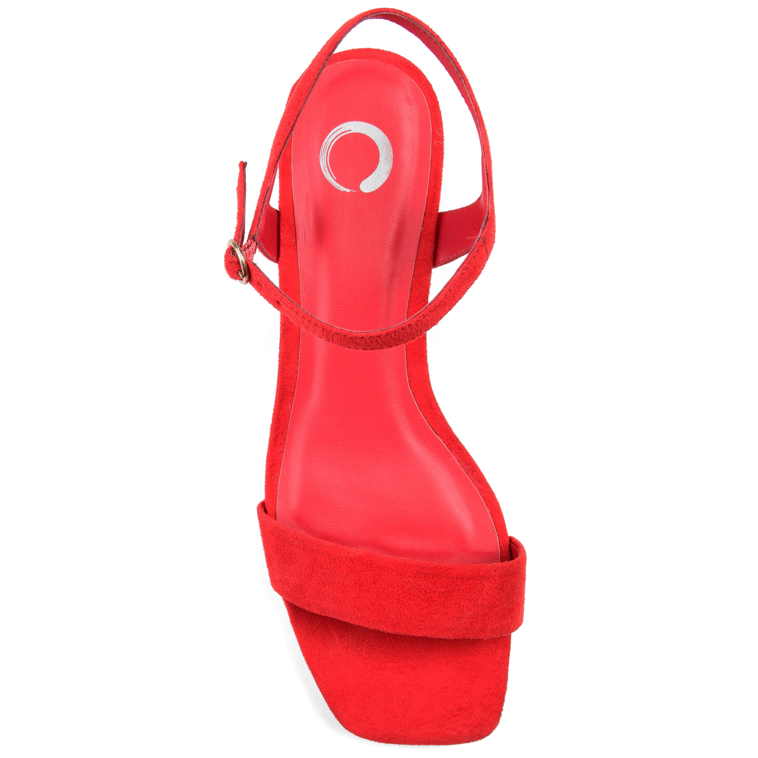 Journee Womens Beyla Open Square Toe Flat Sandals