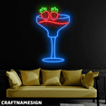 thumbnail image 2 of Craftnamesign Cocktail Neon Sign, Alcohol Wall Art, Margarita Bar Pub Wall Decor, 2 of 4