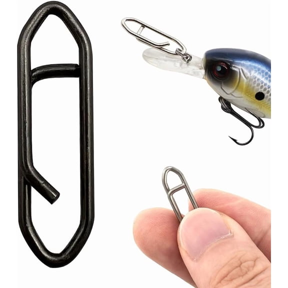50PCS Fishing Speed Clips Stainless Steel Speed Clip for Fishing Quick Change Connector Quick Snap Crankbait Tackle