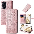thumbnail image 4 of Funda Cartera FOXDOCK para Honor 200 Pro , Flip PU con Relieve de Gatos y Perros, Tarjetero y Soporte, 4 of 6