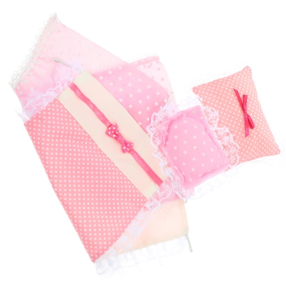 Milisten 2 Sets Dollhouse Bedding Accessories for Kids Playroom, Imaginative Play, Bedroom Decor and Fun