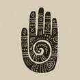 thumbnail image 2 of Haase, Andrea 20x20 White Modern Wood Framed Museum Art Print Titled - Mehndi Hand Block Print, 2 of 4