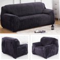 thumbnail image 4 of CHOK 2024 Housse de Chaise en Velours de Luxe Extensible Lavable Gris Argenté, 4 of 7