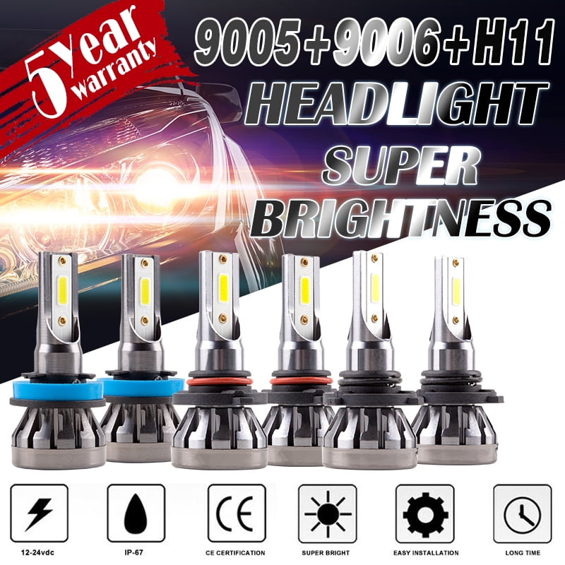 H11 9006 MINI CREE LED Headlight Kit HI/Low Bulbs 6000K 585000LM Combo 9005 