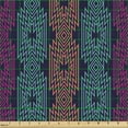 thumbnail image 2 of Ambesonne Bohemian Fabric by the Yard Upholstery, Modern Boho Vivid Design, 5 Yards, Hot Pink Aqua, 2 of 5