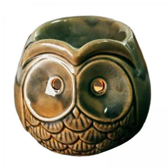 Lipstore 2xCeramic Owl Essential Oil Burner Tealight Holder Diffuser Furnace Warmer Small Gray