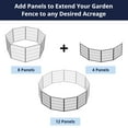 thumbnail image 4 of SunsGrove Decorative Garden Fence 32 in(H) x 8.9 ft(L) 4 Panels, Heavy Duty Metal Animal Barrier Fence, No Dig Fence for Dogs, Rabbit Fence for Garden, Black, 4 of 10