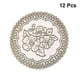 thumbnail image 2 of 12pcs round rustic cup mat lace pvc pad heat insulation coasters for home restaurant hotel (random pattern), 2 of 3