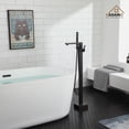 thumbnail image 5 of Casainc Freestanding Bathtub Faucet Swivel Spout Floor Mount with Handheld Shower Oil Rubbed Bronze A, 5 of 8