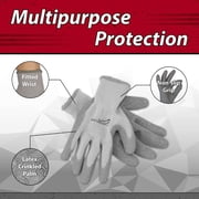Safe Handler Ultra Stretch Thick Grip Gloves, Latex Crinkle Coated Grip, OSFM, Grey