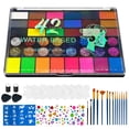 thumbnail image 1 of Kit de pintura facial Psittazze Professional 42 colores con plantillas, 1 of 7
