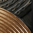 thumbnail image 5 of LuxenHome 2-Pc Earth Tone Circles Abstract Rectangular Metal Wall Decor Set, 5 of 9