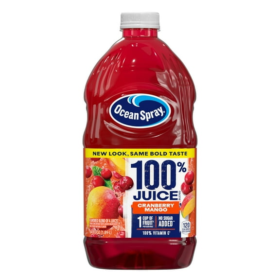 Pack of 2 - Ocean Spray 100% Juice Cranberry Mango Juice Blend, 64 Fl Oz Bottle (Pack Of 1)
