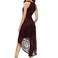 thumbnail image 3 of Dressystar Women Halter Hi-Lo Floral Lace Cocktail Dress Female Knee-Length Bridesmaid Dress, 3 of 9