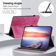 thumbnail image 3 of FJLBDE Case for Samsung Galaxy Tab A 9.7 Inch 2015 SM-T550 T555, PU Leather Cover Flip Folio Stand Card Slot, Rose, 3 of 7