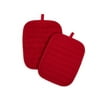 Mainstays Cotton Pot Holders, 2 Piece, 7 in x 9 in, Red