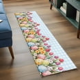 thumbnail image 4 of Easter Kitchen Runner Rug 2x6 Washable Runners for Hallway Non Slip Spring Bunny Colorful Eggs Tulip Flowers Blue Check Large Area Rug Indoor Floor Carpet for Bathroom Laundry Entryway Bedroom, 4 of 8