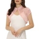 thumbnail image 1 of Cárdigan de encaje Allegra K cuello alto corto elegante encogimiento de hombros Rosa XL, 1 of 6