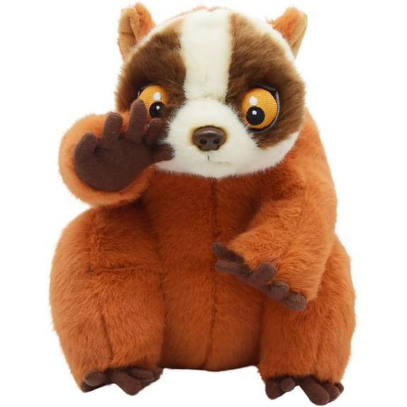 Realistic Red Slender Loris Stuffed Animal Plush Toy, Lifelike Animal Plushies, Simulation Red Slender Loris Doll