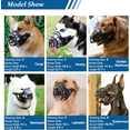 thumbnail image 4 of BARKLESS Dog Muzzle, Basket Muzzle Anti Biting Chewing, Sturdy Lightweight Cage Mouth Cover for Small Medium Large Sized Dogs, Allows Panting Drinking, Suitable for Grooming Trimming Training, 4 of 8