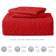 thumbnail image 7 of Exclusivo Mezcla California King Quilt Bedding Set, Lightweight Soft Bedspreads Coverlets with 2 Pillow Shams, Modern Red Oversized Quilts King Size for All Seasons, 7 of 7