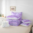 thumbnail image 6 of Manfei Initial Butterfly L 7pcs Bedding Comforter Set for Female Men Women,Bling Glitter Splash Queen Bedding Sets Super Cozy,Dreamy Princess Queen Sheet Sets,Microfiber Bedroom Decor, 6 of 8