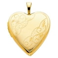 thumbnail image 1 of FB Jewels 14K Yellow Gold Heart Locket Pendant 20mm X 19mm, 1 of 1