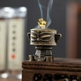 thumbnail image 5 of Home decorations, Gold decorations, 3X2 in, Bronze Alloy, incense Burner Holder, Sanxingdui inspired, Vintage decor for Home, Gold Home decor Accents, 1 Pc, 5 of 5