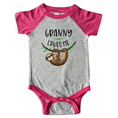 

Inktastic Granny Loves Me Cute Sloth and Baby Gift Baby Boy or Baby Girl Bodysuit