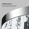 thumbnail image 3 of 4 Light Waterdrop Crystal Flush Mount Ceiling Light Chandelier, Chrome, 3 of 11