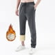 thumbnail image 4 of Pantalones anchos de pana con cordón para hombre - Poliéster, color liso, estilo informal, 4 of 7