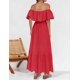 thumbnail image 3 of Vestido ZESICA a media pierna con volantes y hombros descubiertos para verano 2025, 3 of 6