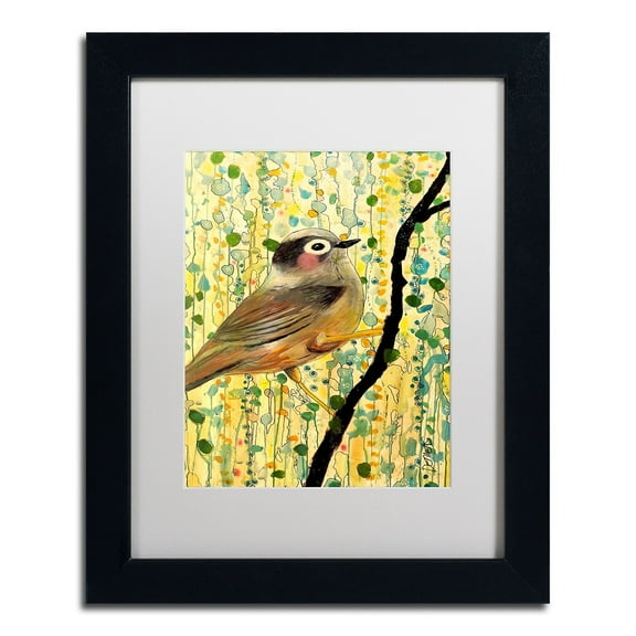 Trademark Fine Art "Monsieur" Canvas Art by Sylvie Demers, White Matte, Black Frame