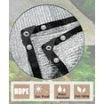 thumbnail image 4 of 70% Aluminum Shade Cloth 13 FT x 14 FT，Silver Tarps Fabric Privacy Screen Pet Shade Car Cover Patio Garden Pergola Cover Canopy with Grommets and Ball Bungee, Aluminum Foil Shade Net, 4 of 8