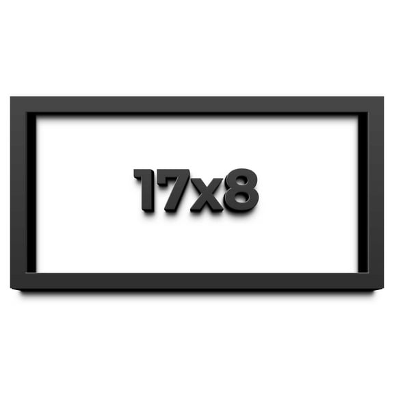 17x8 Shadow Box Frame Black | 1 inches Deep Real Wood Contemporary Shadowbox Display Frame | UV