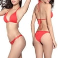 thumbnail image 3 of Lopeceal Women Halter Mini Bikini Sets Sexy Two Piece Micro Thong Swimwear Tie Side Bottom Swimsuit, 3 of 8