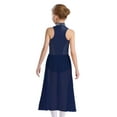 thumbnail image 2 of Haitryli Girls Lyrical Jazz Tango Ballroom Dance Dress Sleeveless Shiny Rhinestones Mock Neck Ballerina Jumpsuits Navy Blue 12, 2 of 5
