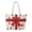 Christmas Bow Print, variant on Christmas Quilted Tote Bag for Women, Winter Snowman Portable Large Shoulder Handbag Bag, Festive Carryall for Holiday Shopping Travel Work Daily Use