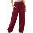 thumbnail image 3 of QATAINLAV Cinch Bottom Pants for Women Baggy Casual Joggers Sweatpants Solid Color Drawstring High Waisted Trousers with Pockets Hoy Oferta Flash Pink S, 3 of 9